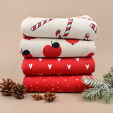 Candy cane, sand ribbed Organic Cotton Lycra