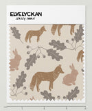 Forest animals, Toffee, Elvelyckan Organic Cotton Lycra