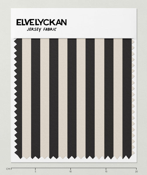 Vertical, black & cream, Elvelyckan Organic Cotton Lycra