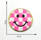 Iron on patch, Checkered smile