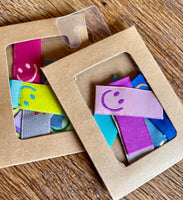 Colorful smile labels. Mixed colors pack of 8.
