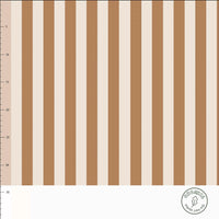 Toffee vertical stripe, Elvelyckan Organic Cotton Lycra