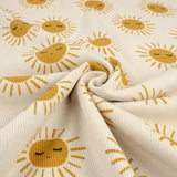 Here comes the sun, ribbed Organic Cotton Lycra