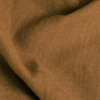 Khaki brown 100% linen. Medium weight. Stonewashed. European